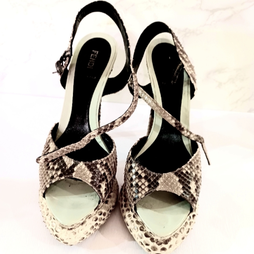 Authentic Fendi Python Snake Skin Platform Shoes. - image 1